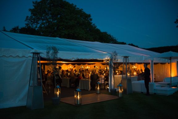 Night time clearspan marquee