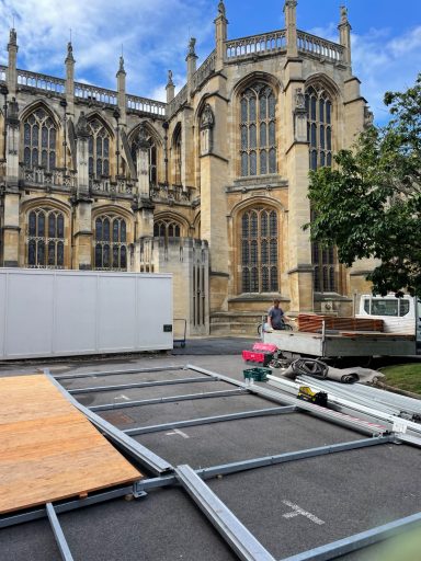 St George's Chapel Windsor marquee solid floor