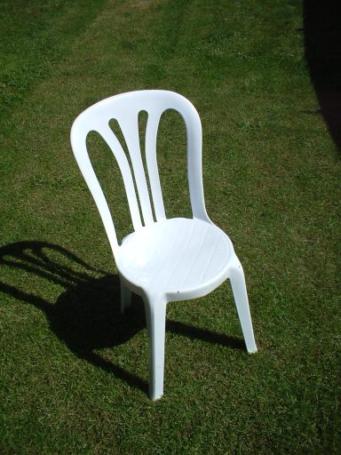 white bistro chair