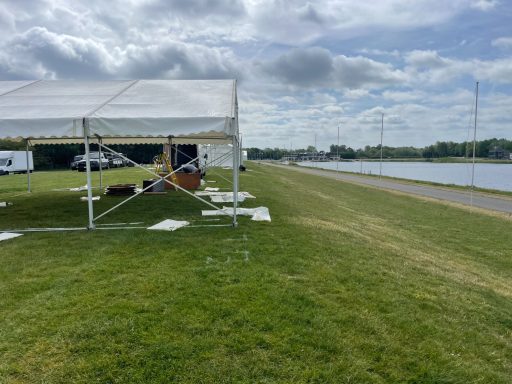 ISA Dorney Rowing Lake Dorney Lake ISA Schools Championships Setting Up Marquees