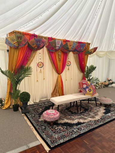 Indian wedding marquee interior Slough