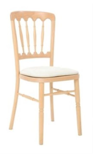 natural wood banqueting chair